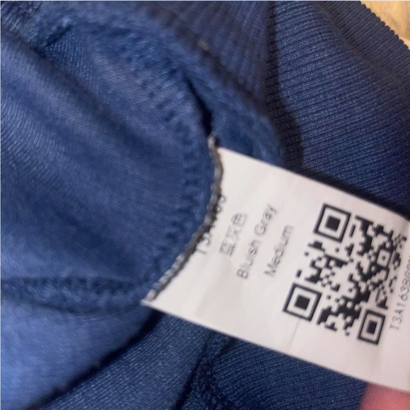 Blue Cropped Zip Up Hoodie - Picture 6 of 8